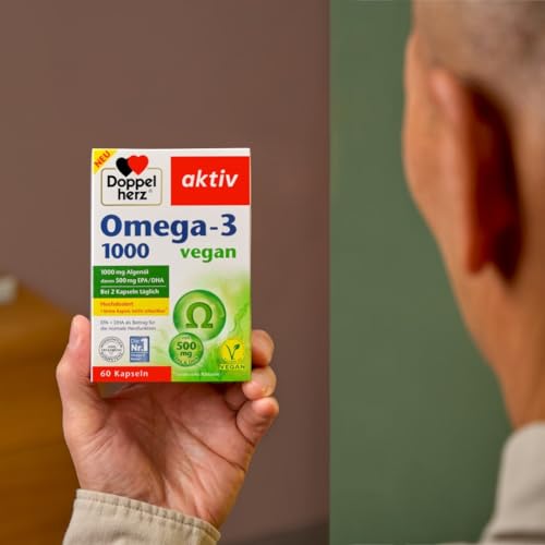 Doppelherz Omega-3 1000 vegan - Hochdosierte Omega-3-Fettsäuren EPA & DHA aus pflanzlichem Algenöl - 60 kleine & vegane Kapseln - Bild 5