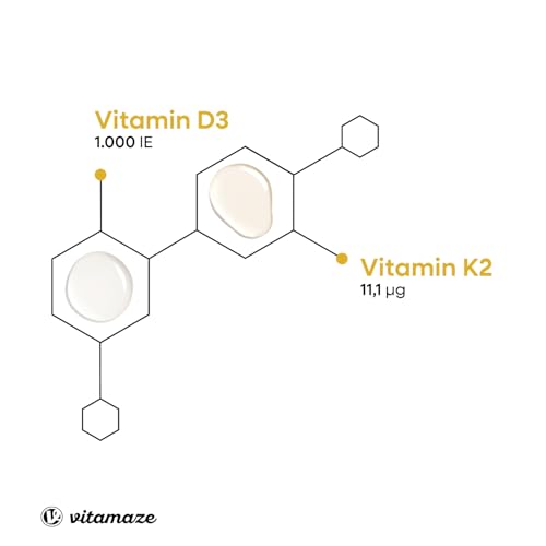 Vitamin D3 + K2 Tropfen hochdosiert, 50ml (1+ Jahre), 1000 IE Vitamin D3 + K2 flüssig, mehr als 99,7% All-Trans K2 MK-7, laborgeprüft und ohne unnötige Zusatzstoffe, Made in Germany - Bild 5