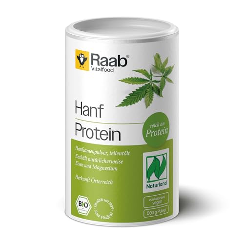 Raab Vitalfood Bio Hanf-Protein 500 g, rein pflanzlich, Protein-Pulver mit 49 % Protein, Hanf-Mehl, Eiweiß-Shake, vegan, glutenfrei - Bild 3