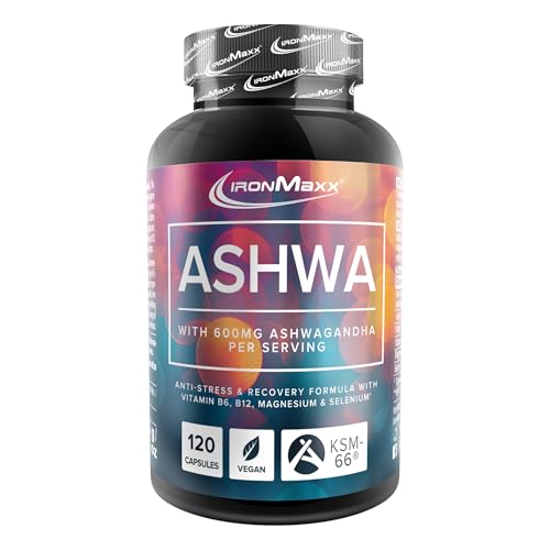 IronMaxx Ashwagandha - 120 Kapseln | 600mg KSM-66® pro Tagesdosis | Mit Vitamin B6 & B12 | mit Magnesium & Selenium | Vegan - Bild 3