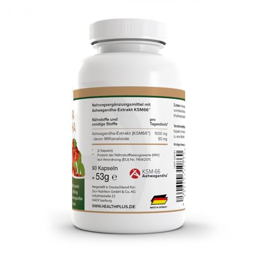 Zec+ Nutrition Health+ Ashwagandha - 90 Kapseln hochdosiert, indischer Ginseng aus der Ayurveda, Made in Germany - Bild 4