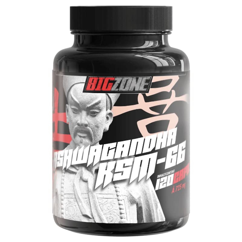 Big Zone Ashwagandha KSM-66® (120 Kapseln) - patentiertes KSM-66® - Vollspektrum -Extrakt mit 5% Withanoliden - Bild 1